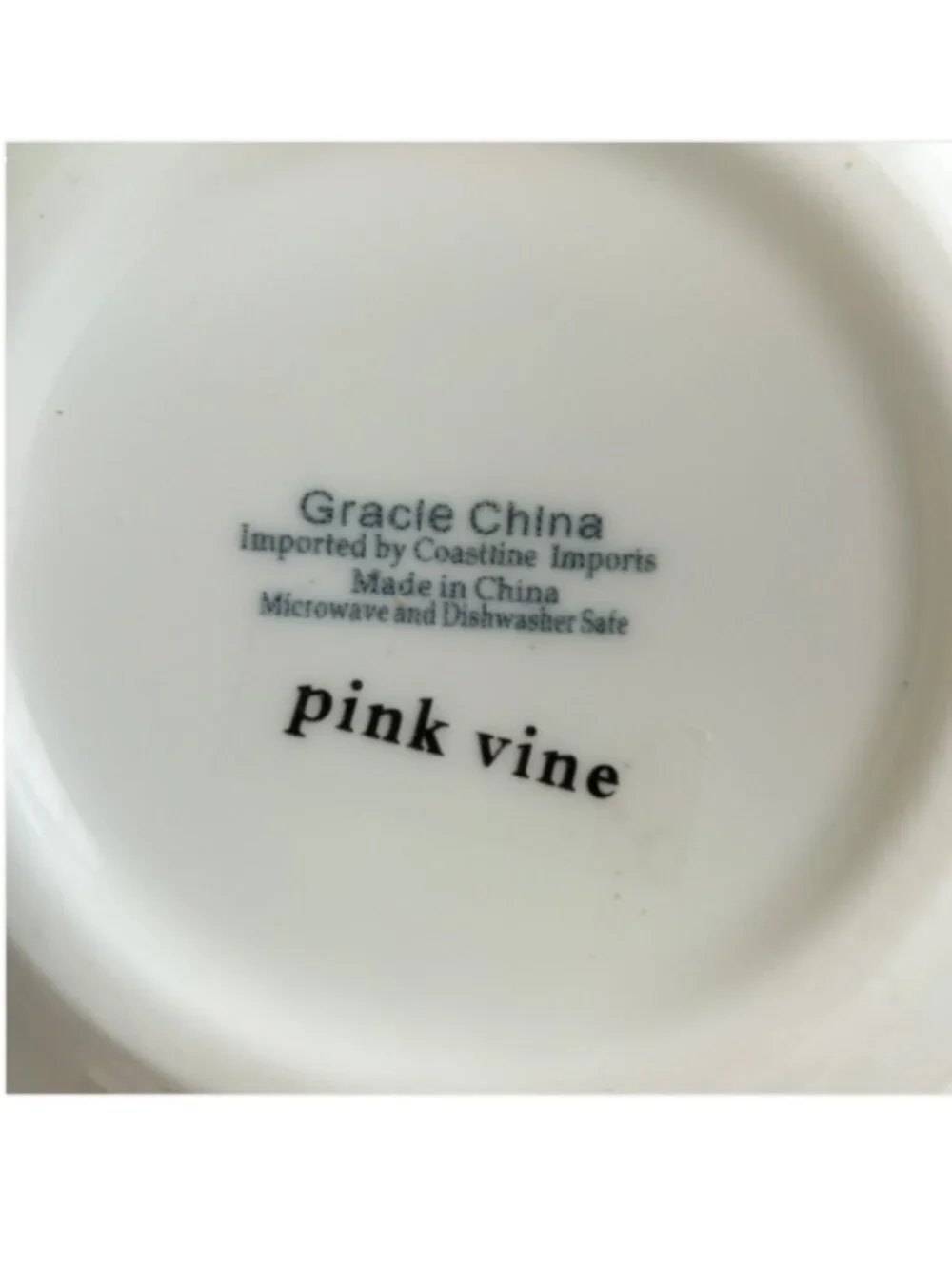 Gracie China Coastline Imports Pink Vine Floral Teapot Bone China Like New